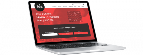 Holm Website Home Page with Filter Finder